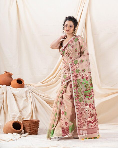 Buy online soft dhakai jamdani saree | 100% Low Price | Santipur & Fulia  Special