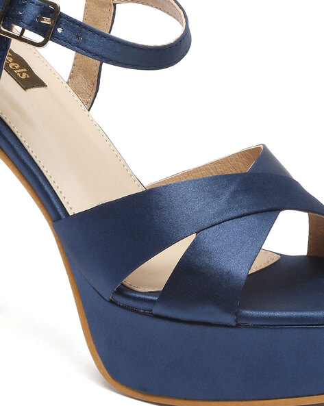 Navy blue best sale heels open toe