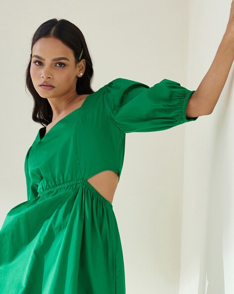 Buy Green Dresses for Women by Femella Online