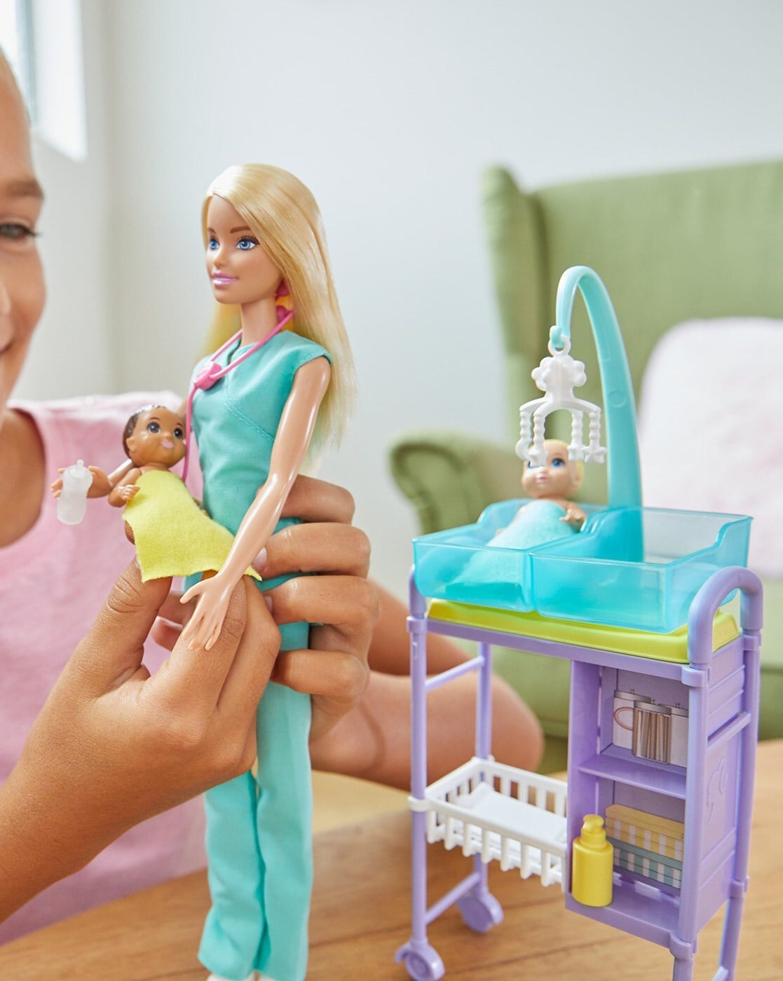 Barbie set with cheap baby