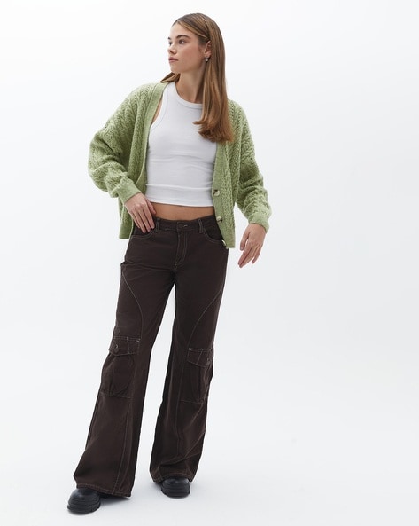 Panelled Flat-Front Cargo Pants