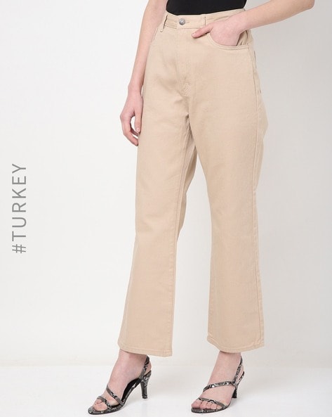 Women High-Rise Baggy Fit Trousers