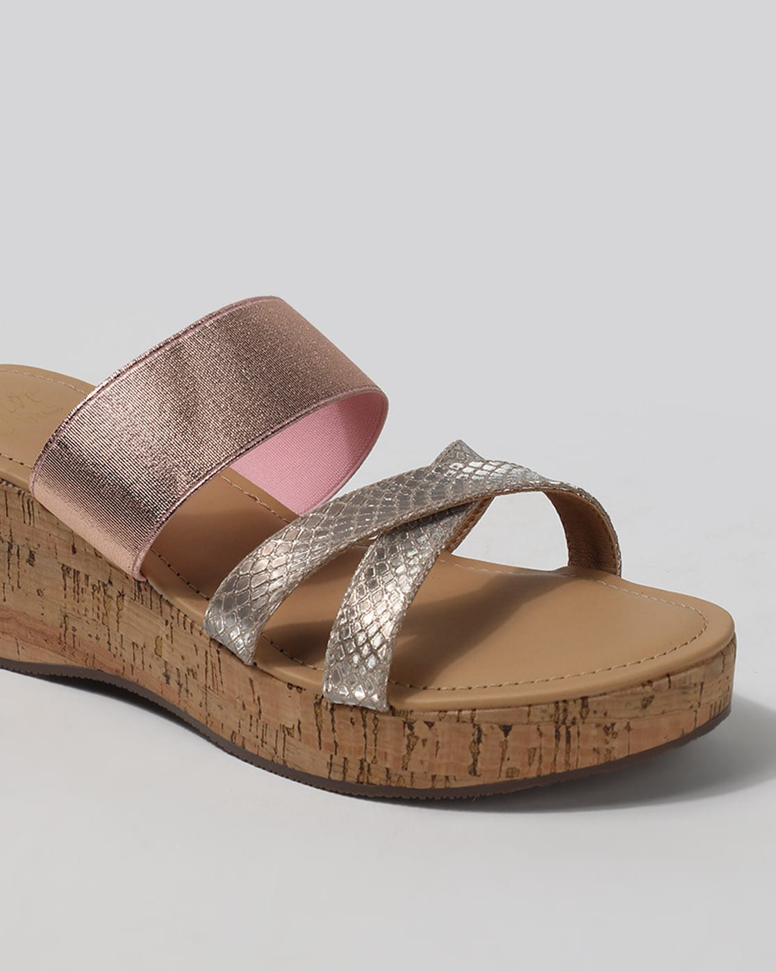 DELIGHT-609 Rose Gold Met. Pu Sandals – SHOE ME