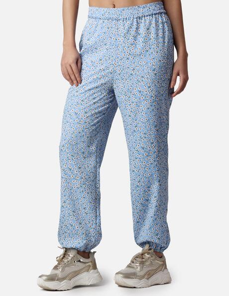 Buy Blue Track Pants for Women by POPWINGS Online