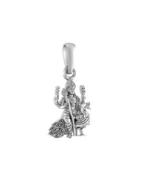 akshat sapphire 925 Silver God Kartikeya Chain Pendant-picture-32