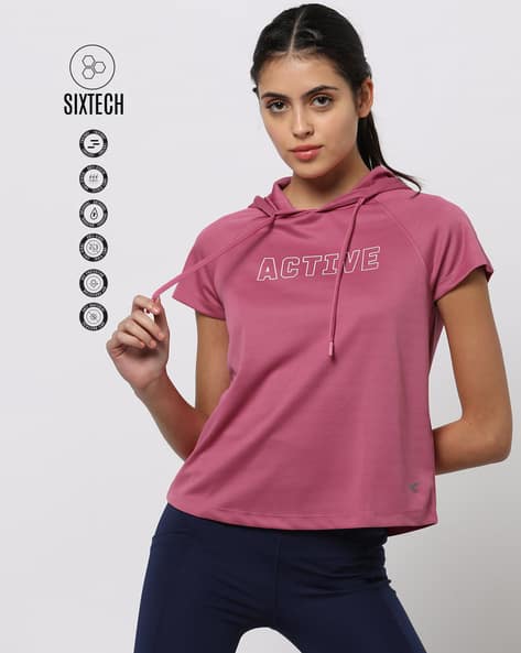 FastDry Hooded T-Shirt with Raglan Sleeves