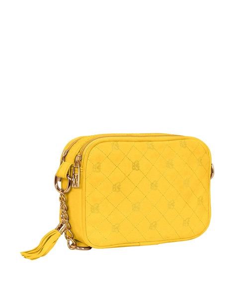 Craftwork India Plain Yellow Pearl Beaded Cubical Clutch Bucket Bag at Rs  1250/piece in Sambhal