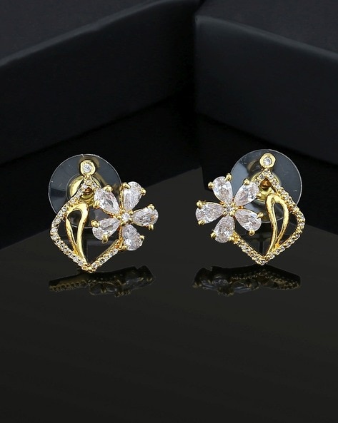 Buy Gold 3 X Flower Stud Earring Online - Accessorize India