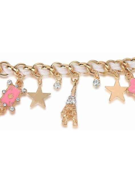 Cute Diamond Hanging Charm Bracelet For Kids