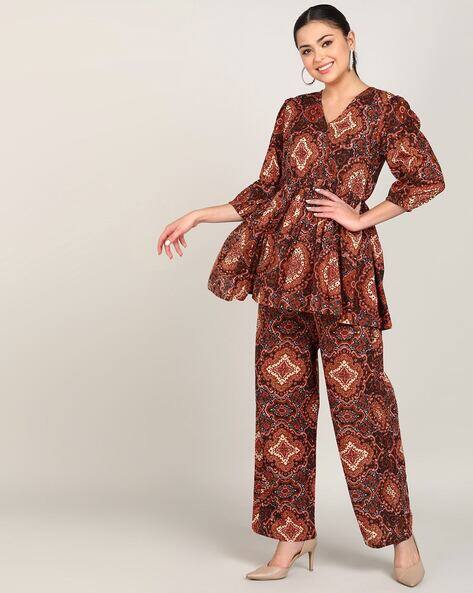 brown suit co ord