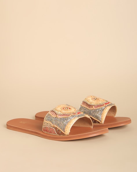 Multicoloured Flat Sandals for Women by Acai Online | Ajio.com