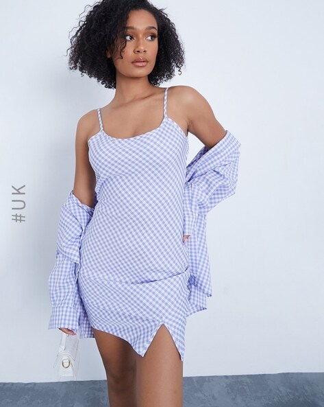 Checked 2025 strappy dress