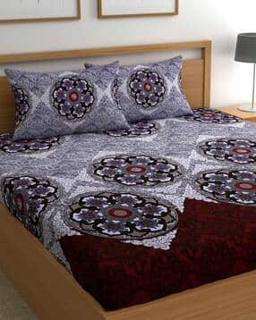 cg homes 180 TC Printed Double Bedsheet with Pillow Covers-picture-21