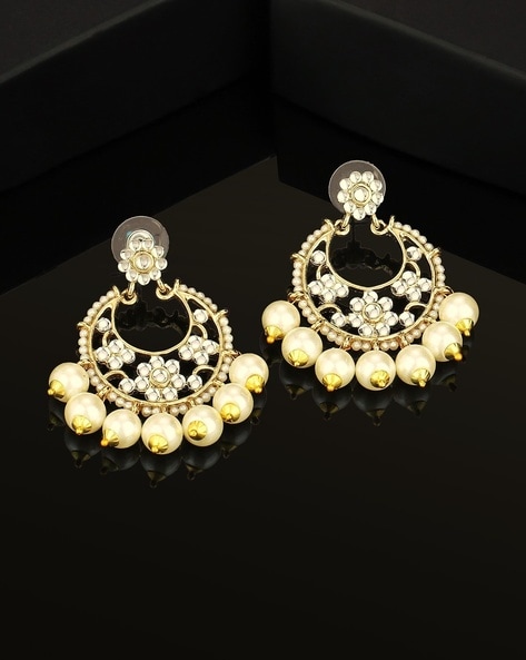 Traditional Gold Platted With Black Pearl Earrings freeshipping - Vijay &  Sons