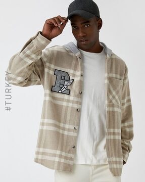 Champion uo exclusive plaid hoodie clearance sweatshirt