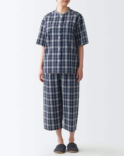 Side Seamless Seersucker Short Sleeve Pyjamas
