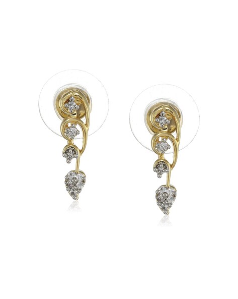 Radiant Rose Gold CZ Jhumki Earrings – Curio Cottage