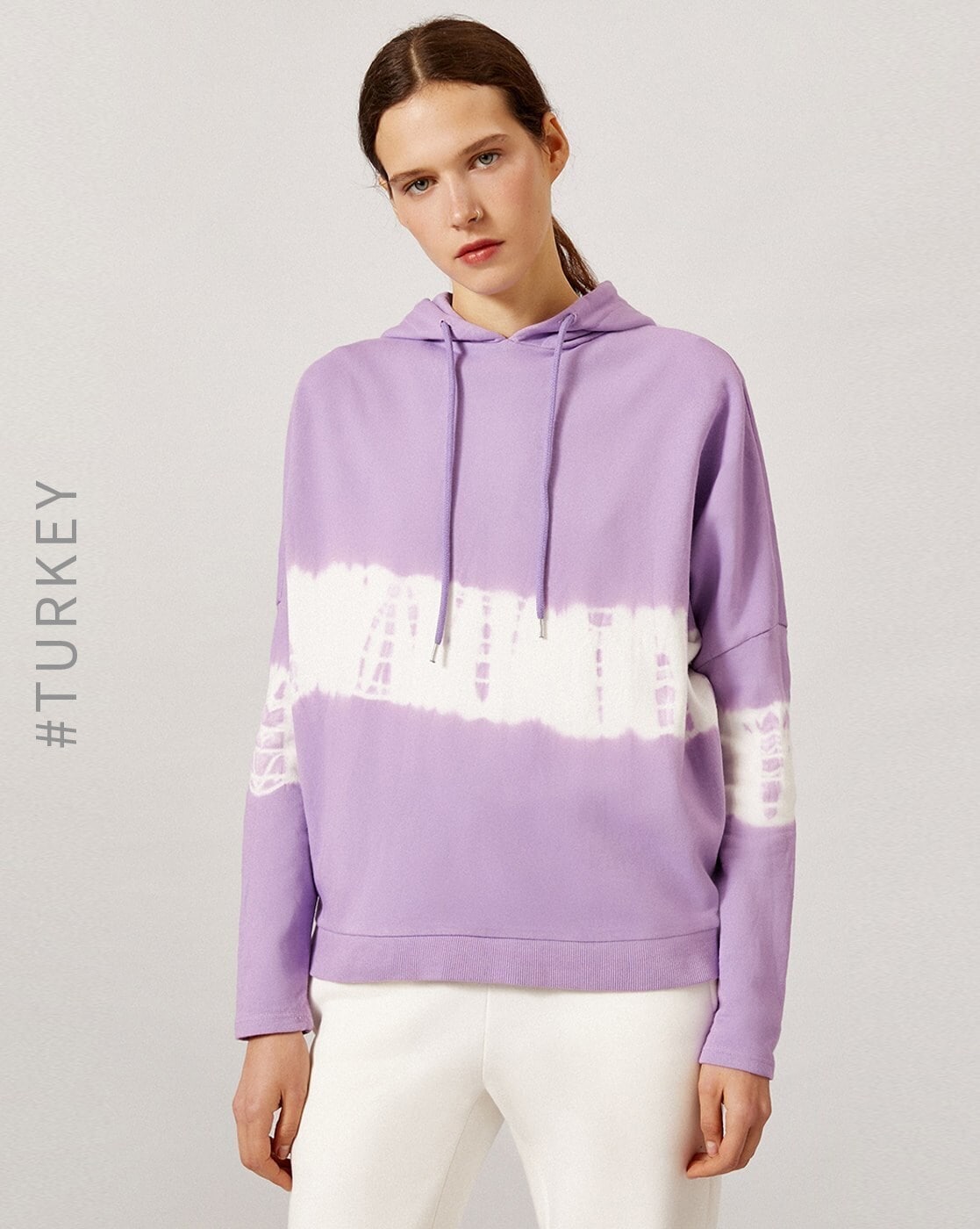 Buy Purple & White Sweatshirt & Hoodies for Women by Koton Online