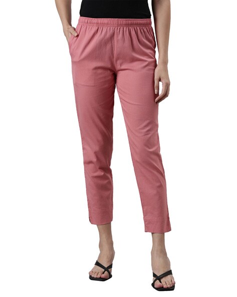 Flat-Front Pants with Insert Pockets Price in India
