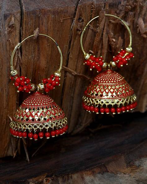 Zaveri Pearls Dome Shape Pearl Drops Jhumka Earring For Women-ZPFK6514 :  Amazon.in: Jewellery