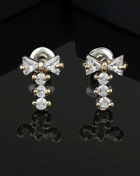Share 169 bow shaped diamond earrings  seveneduvn