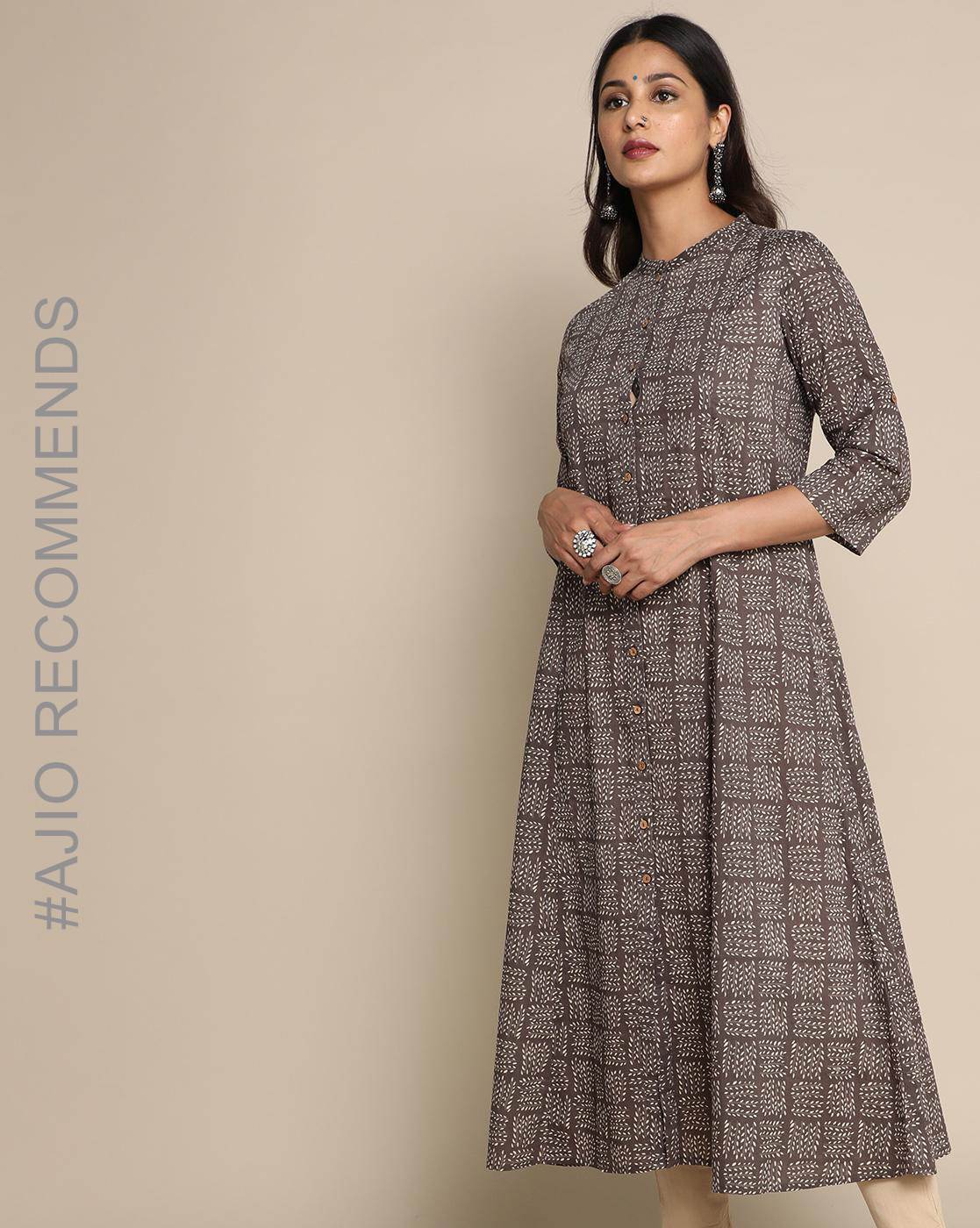 Buy Navy blue Kurta Suit Sets for Women by Jaipur Kurti Online | Ajio.com