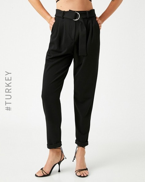 Buy Black Trousers  Pants for Women by Outryt Online  Ajiocom
