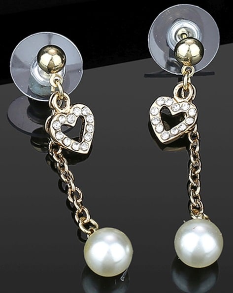 Susan Dangle Earrings (35mm) - Pearl