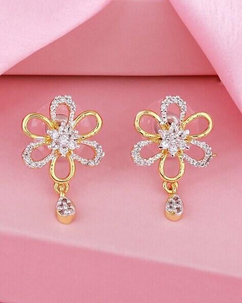 Cute Gold Plated Small Stone Jimikki Earrings for Girls Buy online