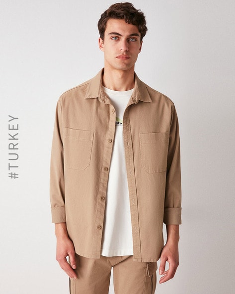 Camp Button Up Shirt in Tan – XLTD