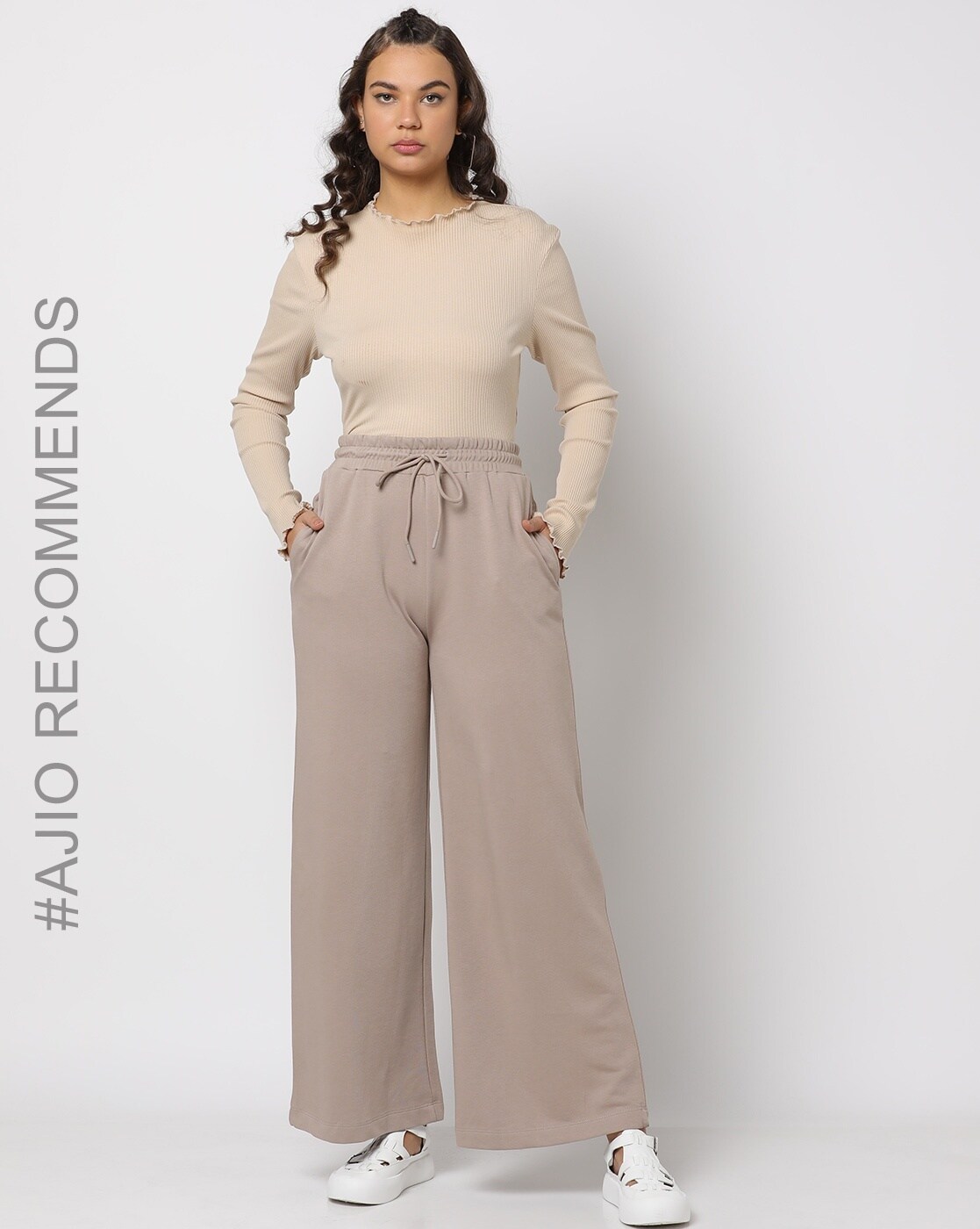 Buy Beige Trousers & Pants for Women by Jaipur Kurti Online | Ajio.com
