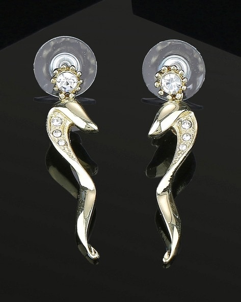 Discover more than 215 gold ribbon earrings latest