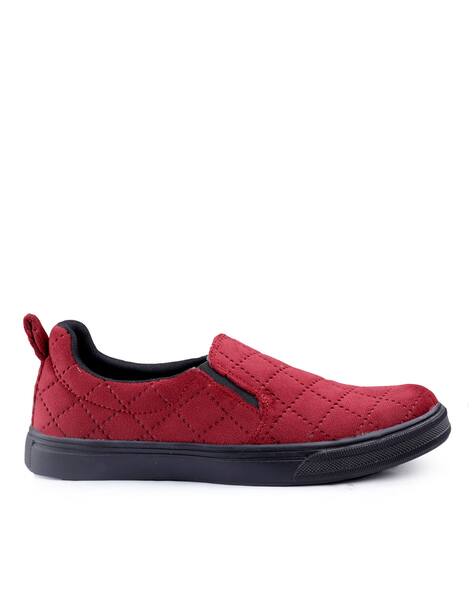 WOAKERS Checked Round-Toe Slip-On Shoes