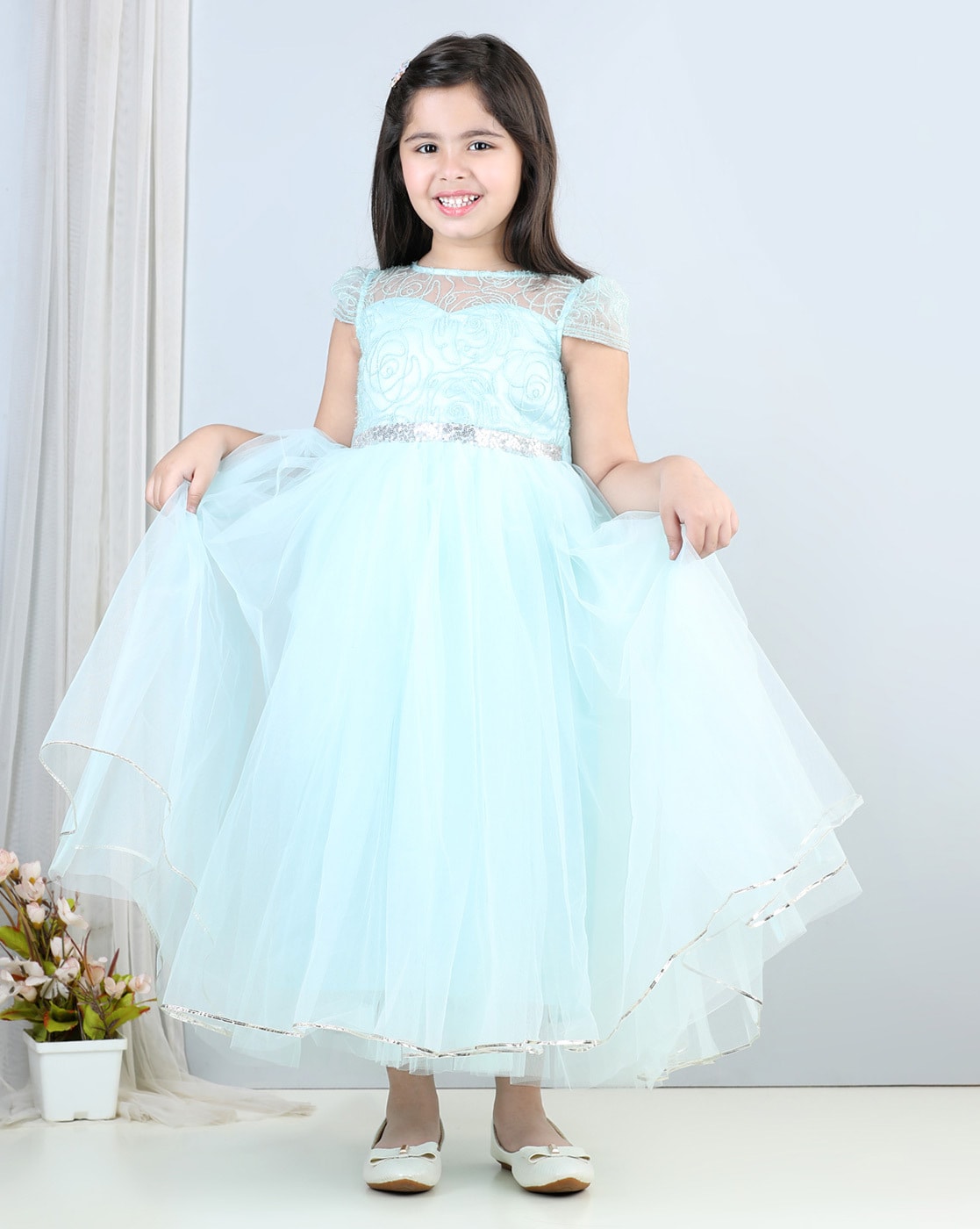 Soft Blue Baby Girl Formal Dress | Girls formal dresses, Flower girl  dresses, Girls dresses