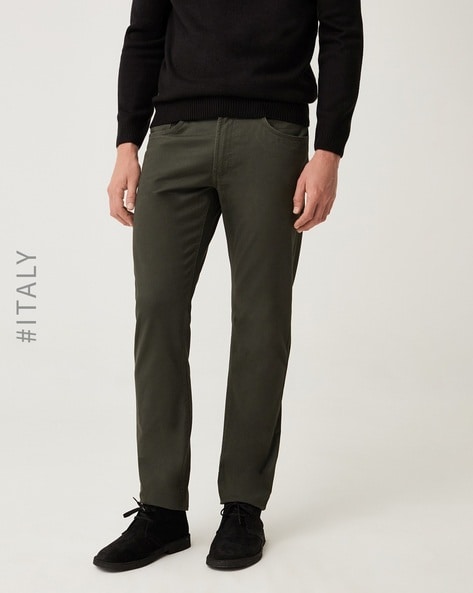 Buy Dark Olive Green Trousers  Pants for Men by OVS Online  Ajiocom