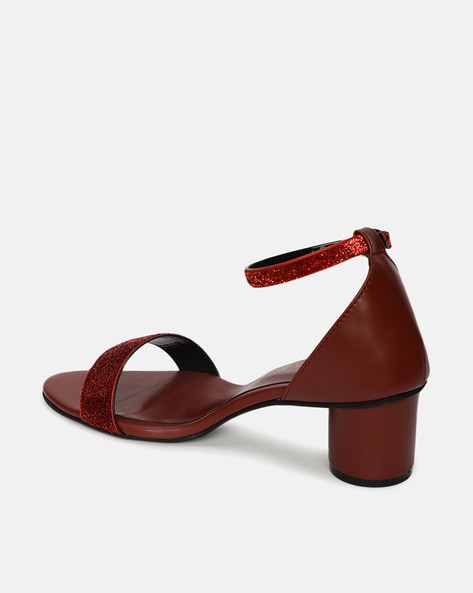 Buy Red Heeled Sandals for Women by Marc Loire Online Ajio