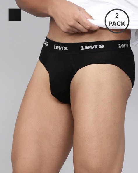 Pack of 2 Briefs with Elasticated Waist