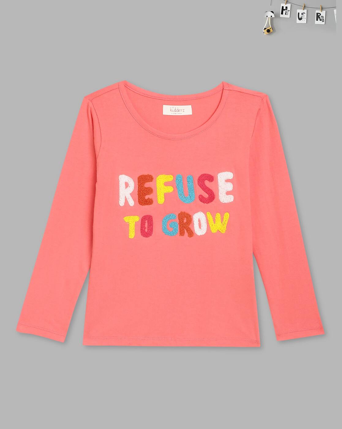 Chenille Embroidered Round-Neck T-Shirt