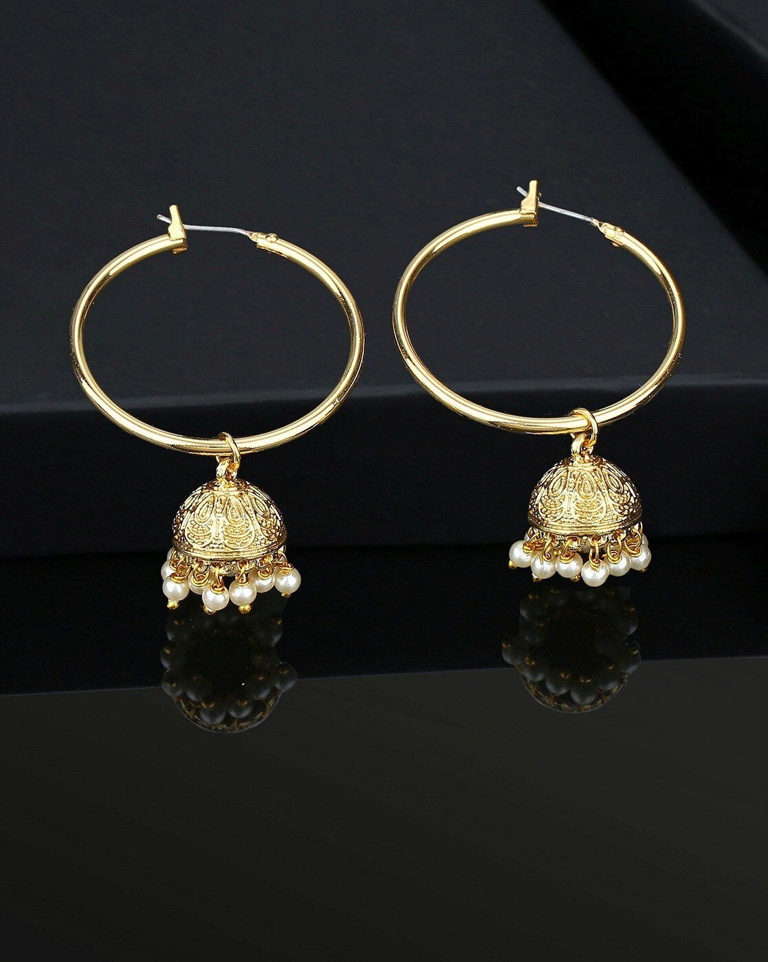 Buy TREND CREATION Rose Gold Plated American Diamond Jhumka Hoop Earrings  For Women And Girl Online at Best Prices in India - JioMart.