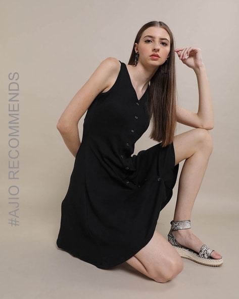 Ajio cheap black dress