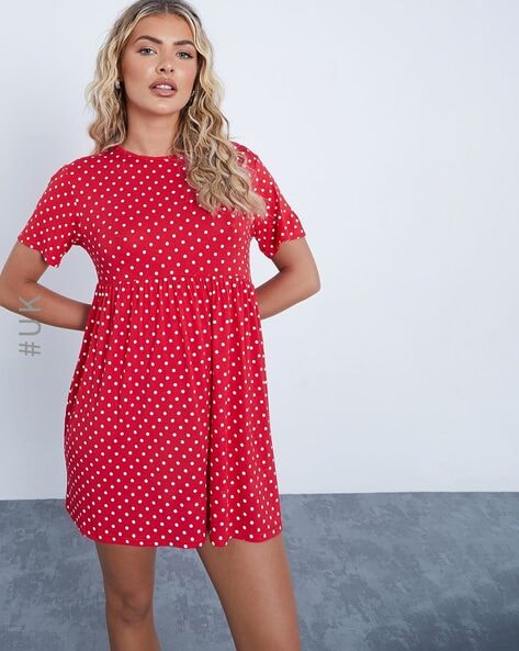 I saw it first shop red polka dot dress