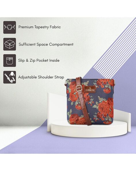 Unisex Printed The Clownfish Linda Series Women's Cross-body Sling Bag  (Flax) at Rs 999 in Mumbai