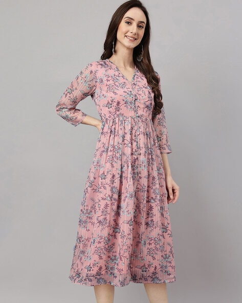 Buy Pink Dresses for Women by Janasya Online