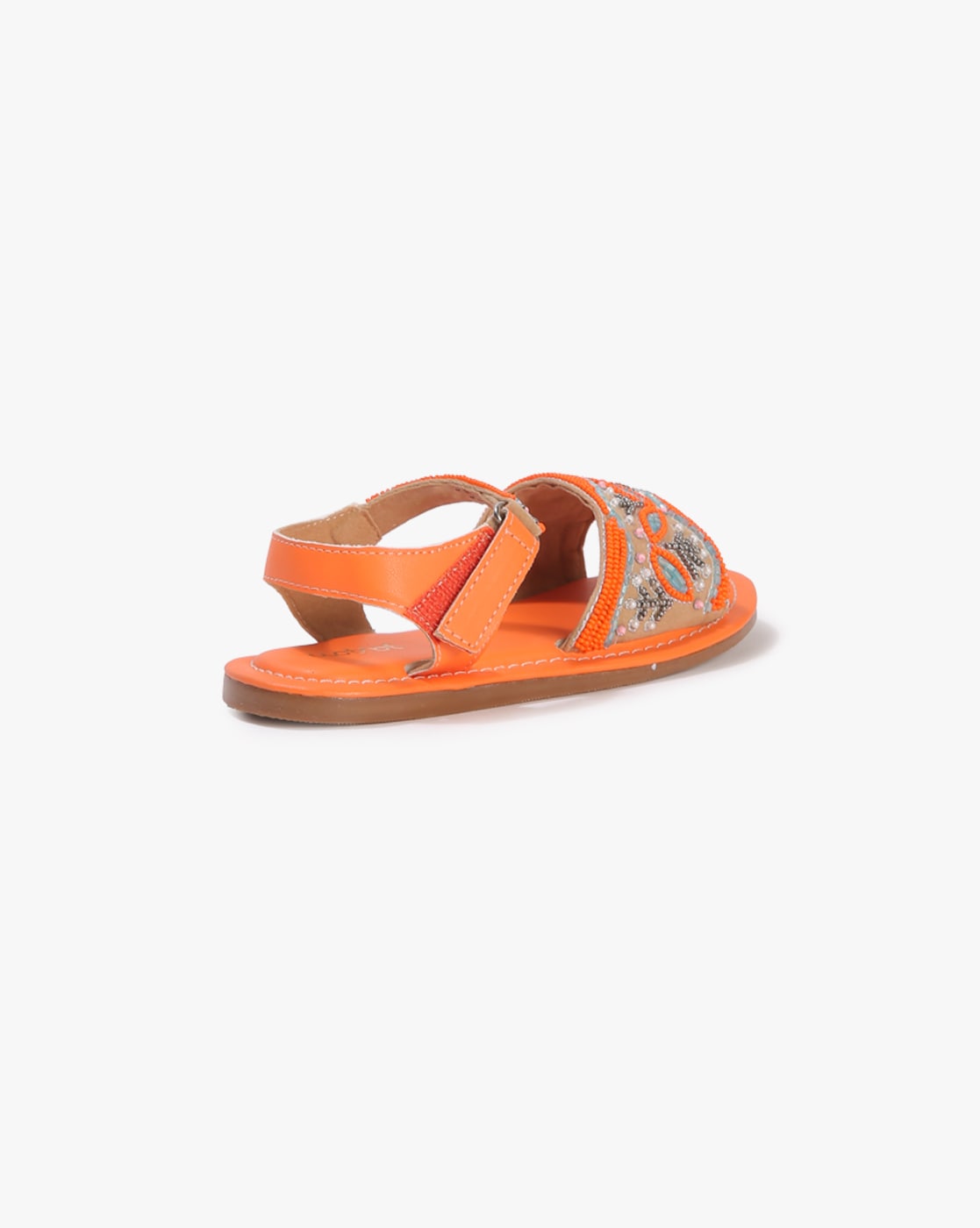 Sanpe matte leather woman sandals orange