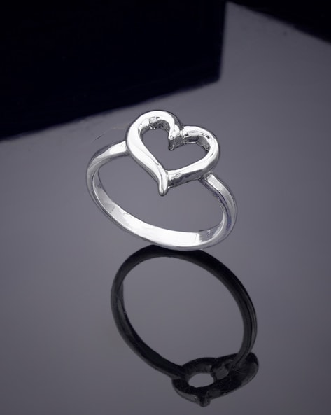 Sterling Silver Heart Ring Double Heart Promise Ring Gift for Her Love Ring  Solid Silver 925 - Etsy
