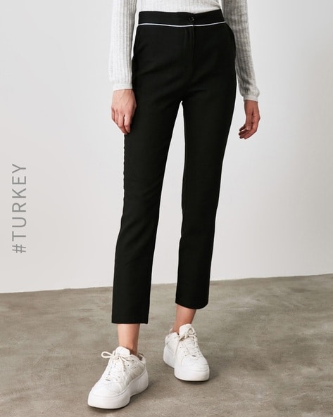 Buy Black Trousers & Pants for Women by TRENDYOL Online