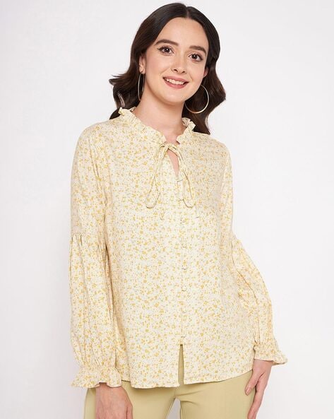 Buy Yellow Tops for Women by MADAME Online Ajio