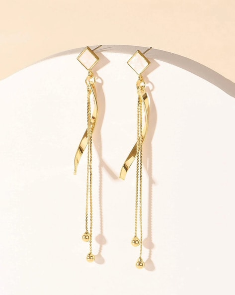 Latest Gold Chain Earring with Weight and Price | Gold earrings with price,  Long chain earrings gold, Gold chain earrings