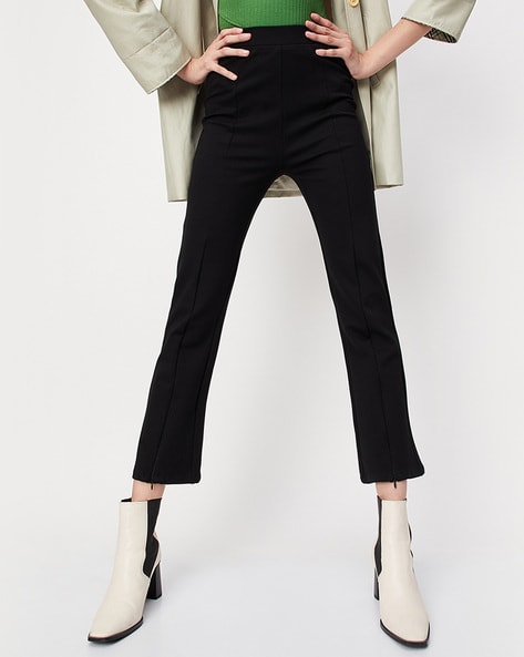 Buy Black Trousers & Pants for Women by max Online | Ajio.com