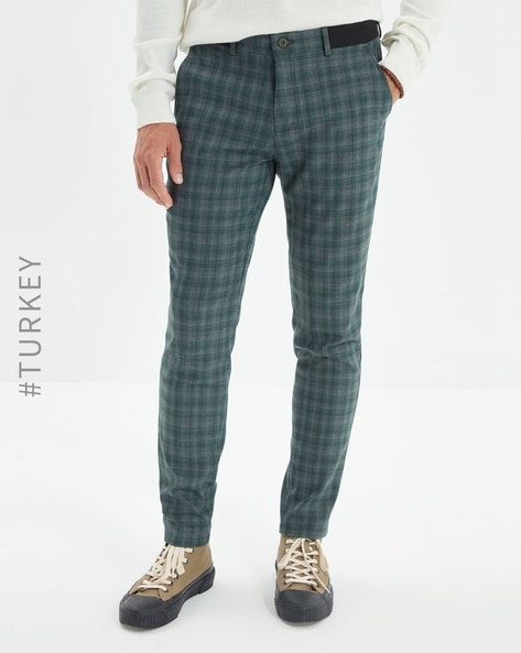 Il Gufo - Girls Green Check Trousers | Childrensalon Outlet